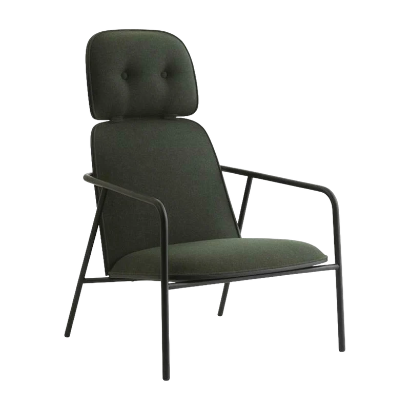 Pad Lounge Chair High Black Steel - Normann Copenhagen