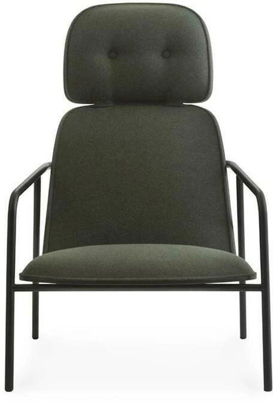 Pad Lounge Chair High Black Steel - Normann Copenhagen