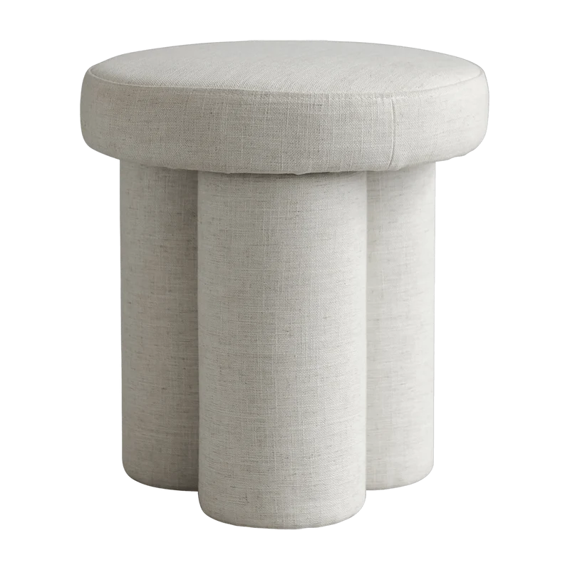 Tabouret en lin blanc Big Foot - 101 Copenhagen