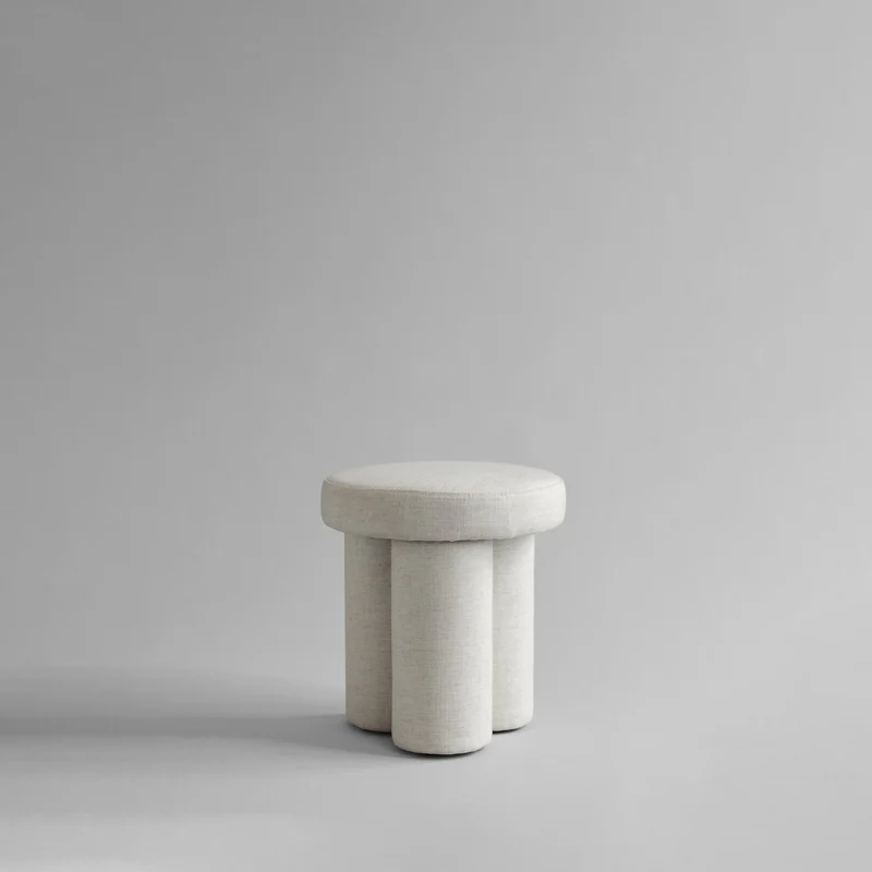 Tabouret en lin blanc Big Foot - 101 Copenhagen