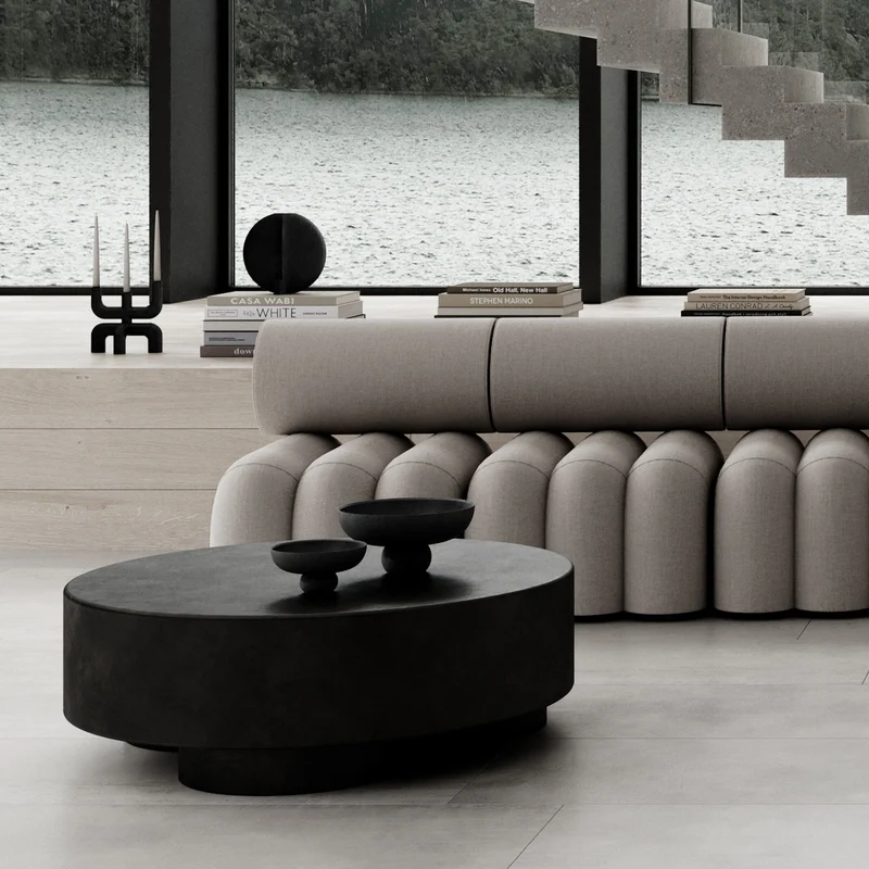 Table basse en béton fibré café 100cm Big Foot - 101 Copenhagen