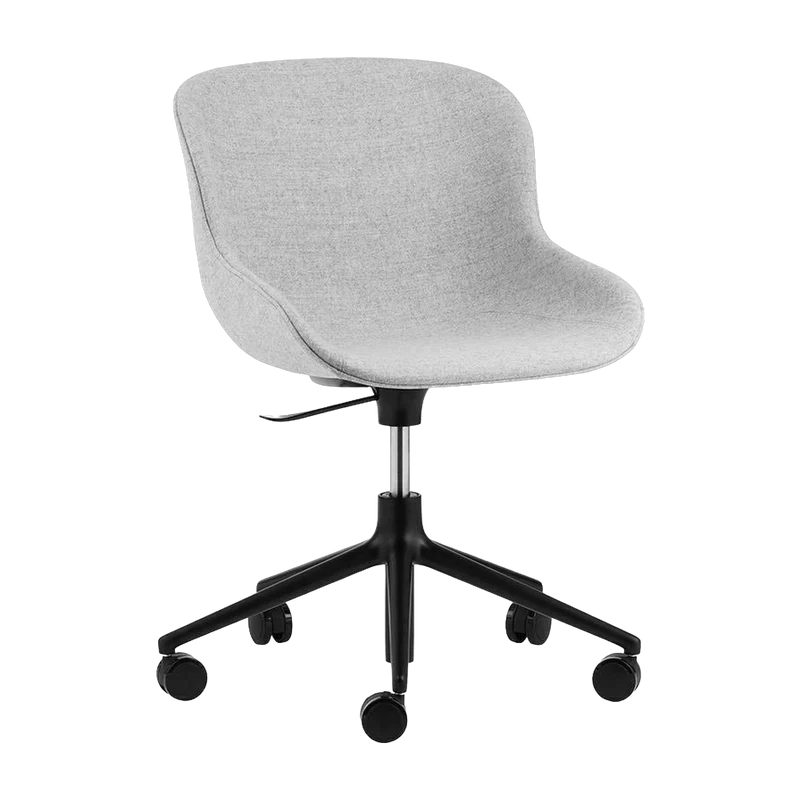 Hyg Chair Swivel 5W Gaslift Full Upholstery Black Alu - Normann Copenhagen