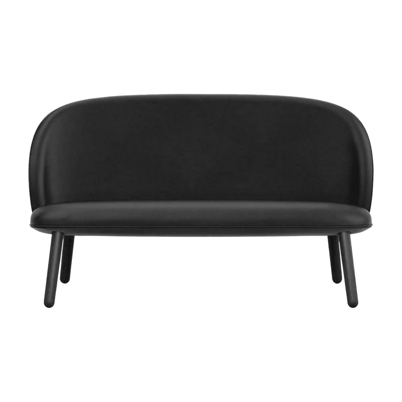 Canapé en cuir noir et pieds en chêne noir 145 cm Ace - Normann Copenhagen
