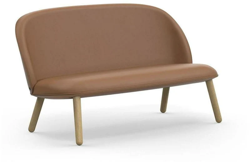 Canapé en cuir brandy et pieds en chêne naturel 145 cm Ace - Normann Copenhagen