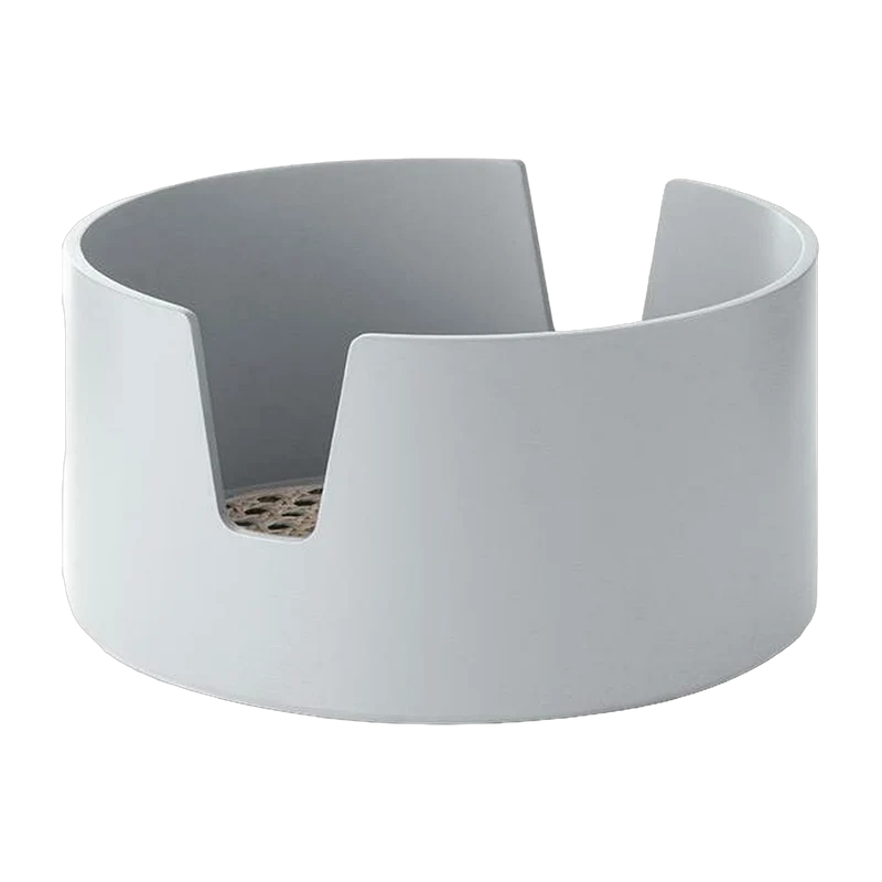 Plateau en bouleau et rotin gris clair 24 cm Salon - Normann Copenhagen
