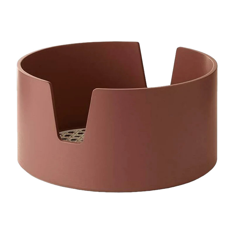 Plateau en bouleau et rotin orange 24 cm Salon - Normann Copenhagen