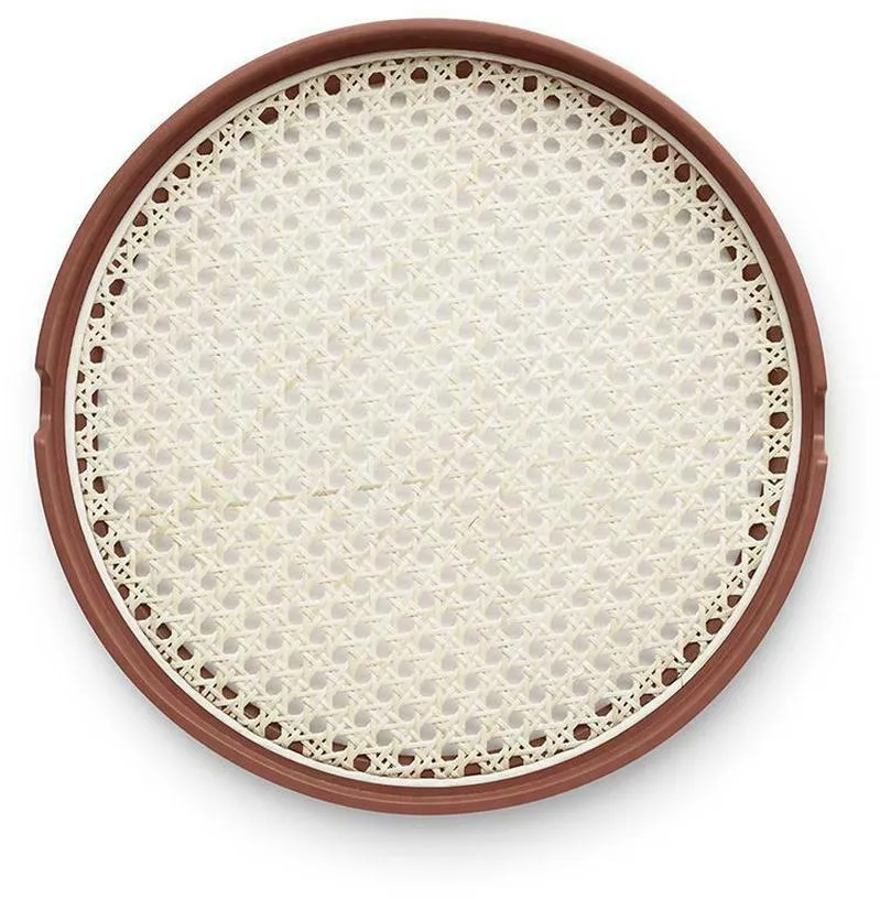 Plateau en bouleau et rotin orange 35 cm Salon - Normann Copenhagen