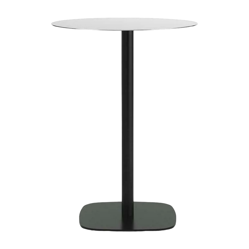 Table à manger ronde en aluminium noir et acier blanc 60 cm Form - Normann Copenhagen