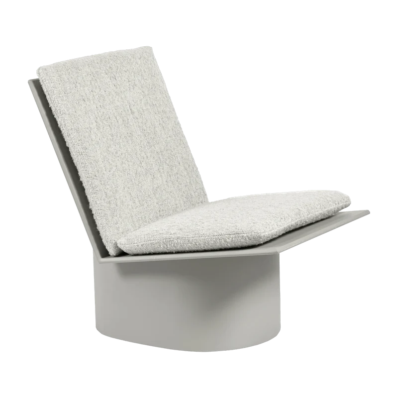 Chaise basse en acier gris clair Valérie - Serax