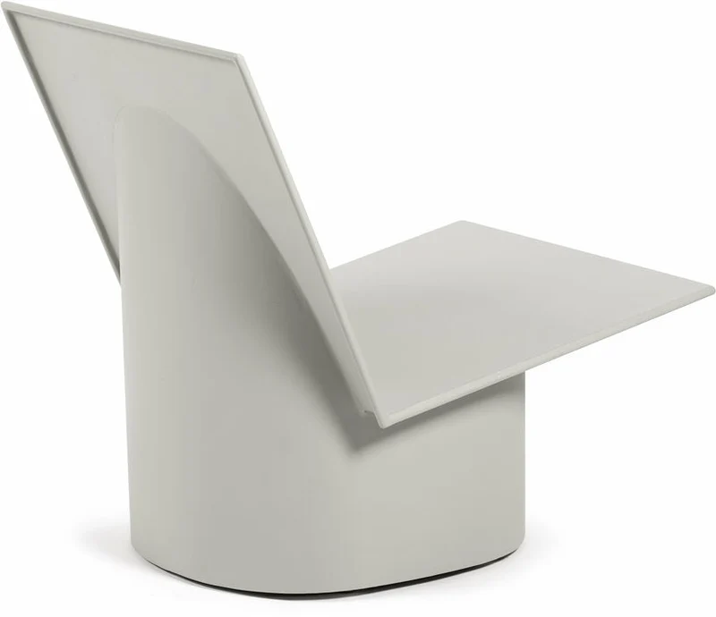 Chaise basse en acier gris clair Valérie - Serax