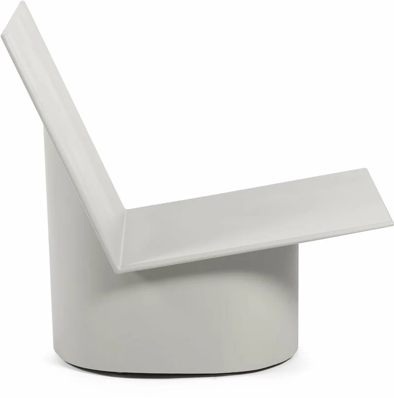 Chaise basse en acier gris clair Valérie - Serax