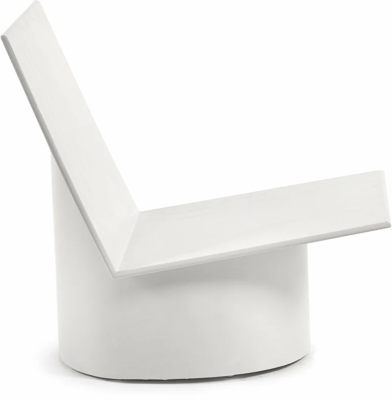 Chaise basse en acier blanche Valérie - Serax