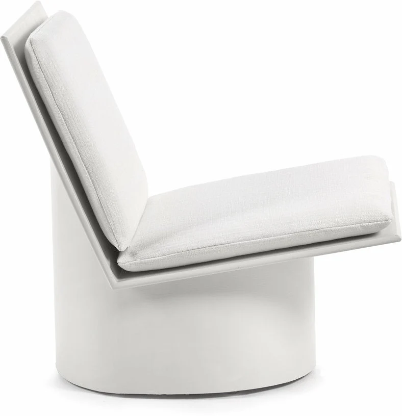 Chaise basse en acier blanche Valérie - Serax