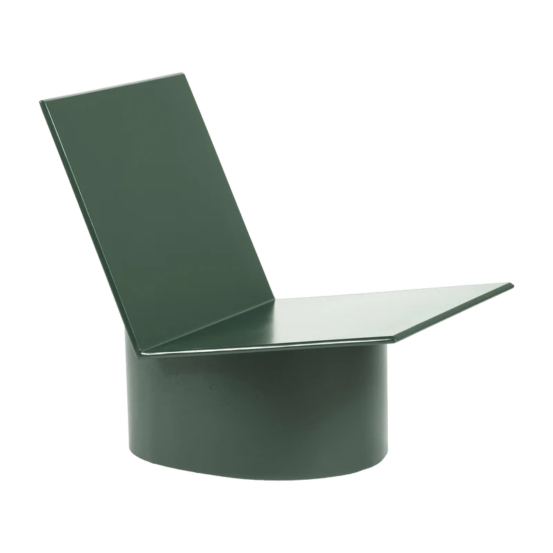 Chaise basse en acier verte Valérie - Serax
