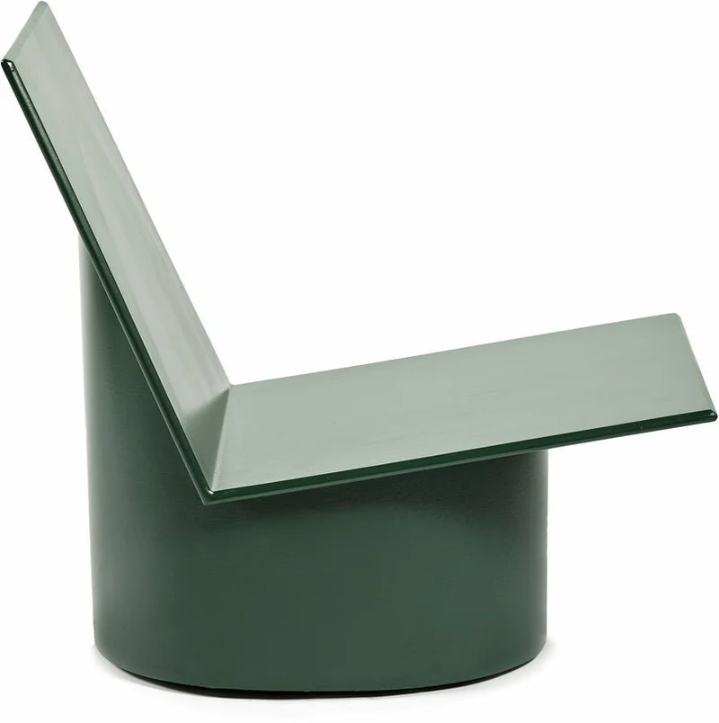 Chaise basse en acier verte Valérie - Serax