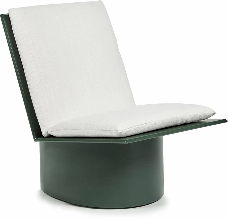 Chaise basse en acier verte Valérie - Serax