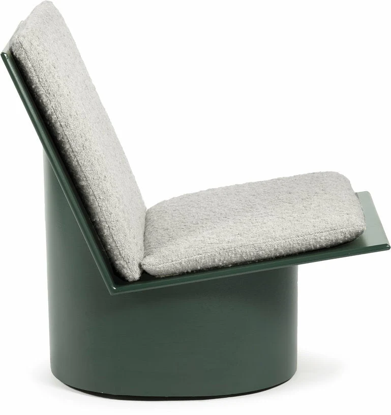 Chaise basse en acier verte Valérie - Serax