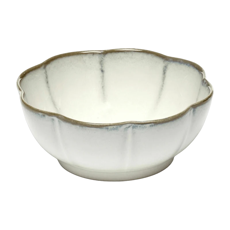 Bol en grès côtelé blanc 11 cm Inku - Serax