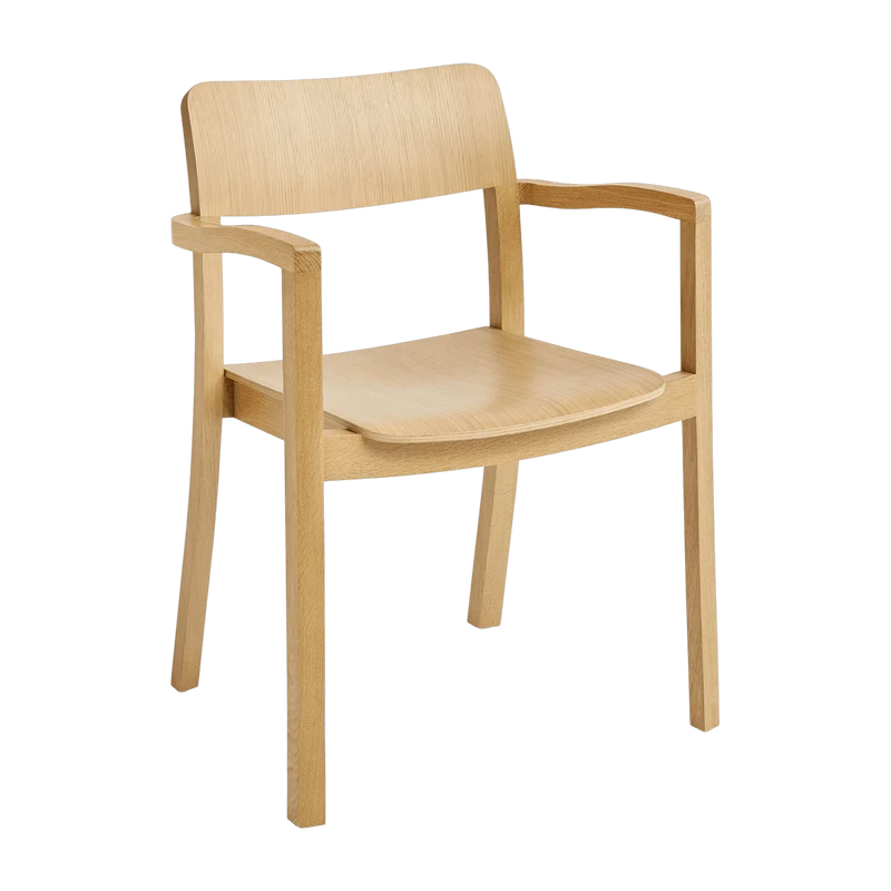 Chaise en chêne naturel avec accoudoirs Pastis - Hay