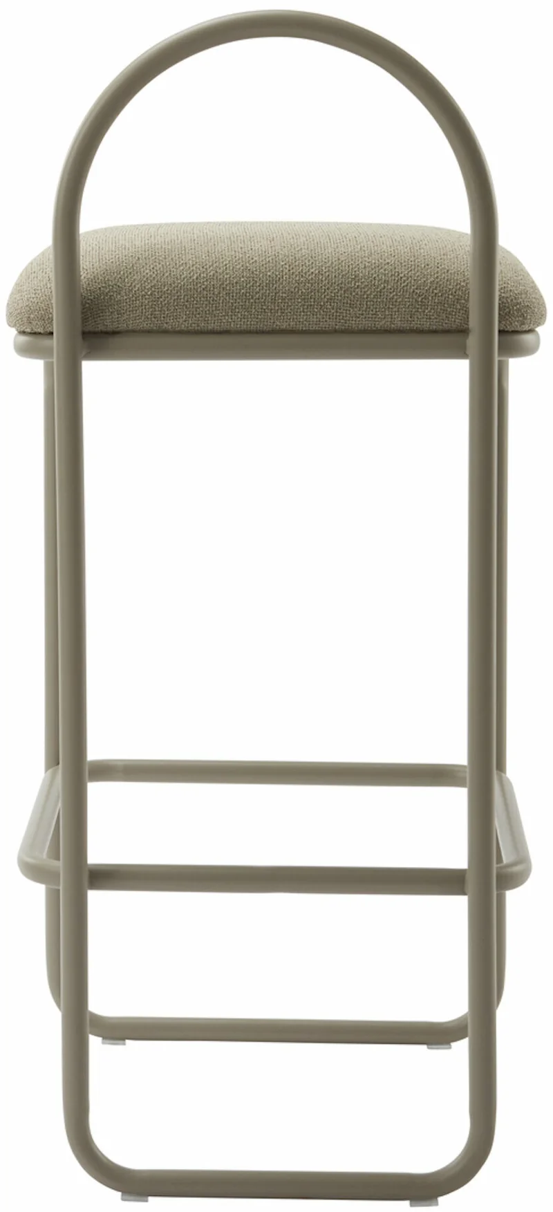 Chaise de bar en bouclé taupe 37 x 39 x 92 cm Angui - AYTM