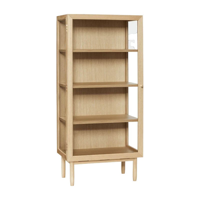 Cabinet en bois de chêne naturel et verre Kaiser - Hübsch