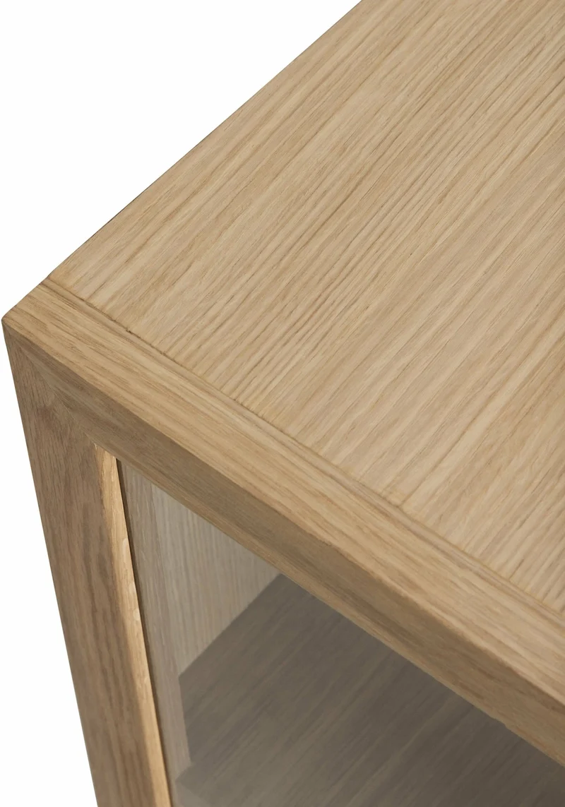 Cabinet en bois de chêne naturel et verre Kaiser - Hübsch