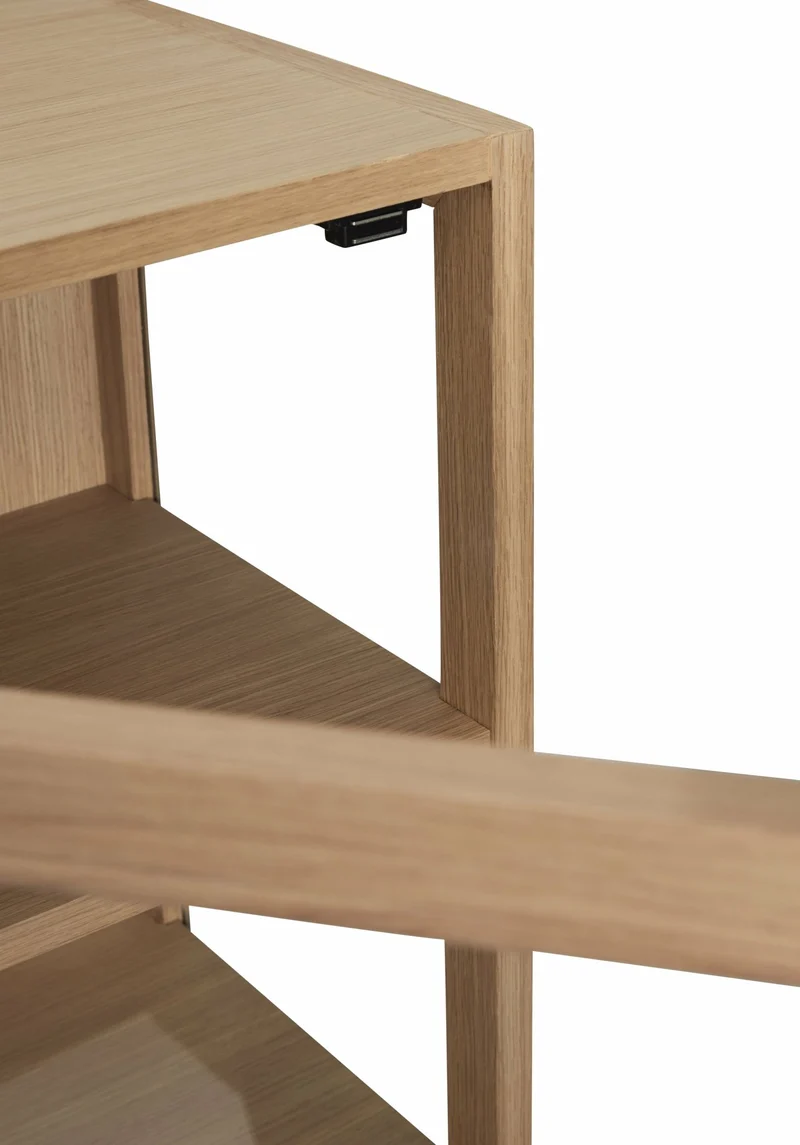 Cabinet en bois de chêne naturel et verre Kaiser - Hübsch