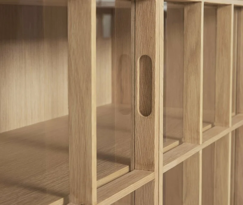 Armoire en chêne naturel 100 x 35 cm Shoji - Hübsch