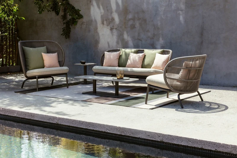 Fauteuil cocoon avec set de coussins Almond Kodo - Vincent Sheppard