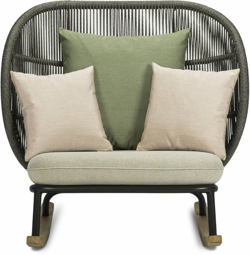 Rocking chair gris set de coussins almond Kodo - Vincent Sheppard