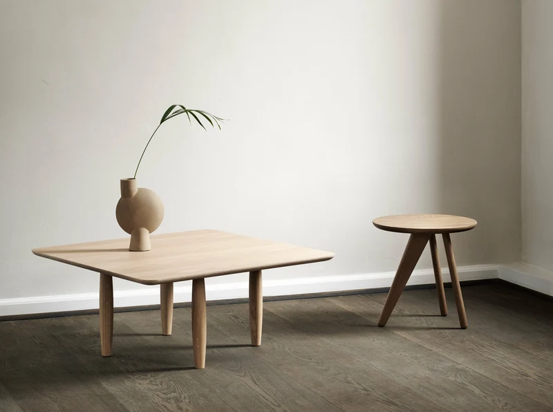 Table basse carrée en chêne naturel 80 x 80 cm Oku - NORR11