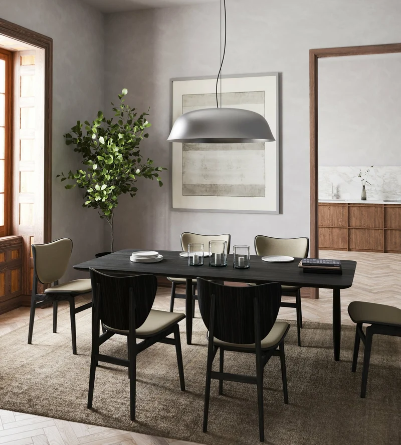 Table à dîner en chêne noir 95 x 200 cm Oku - NORR11