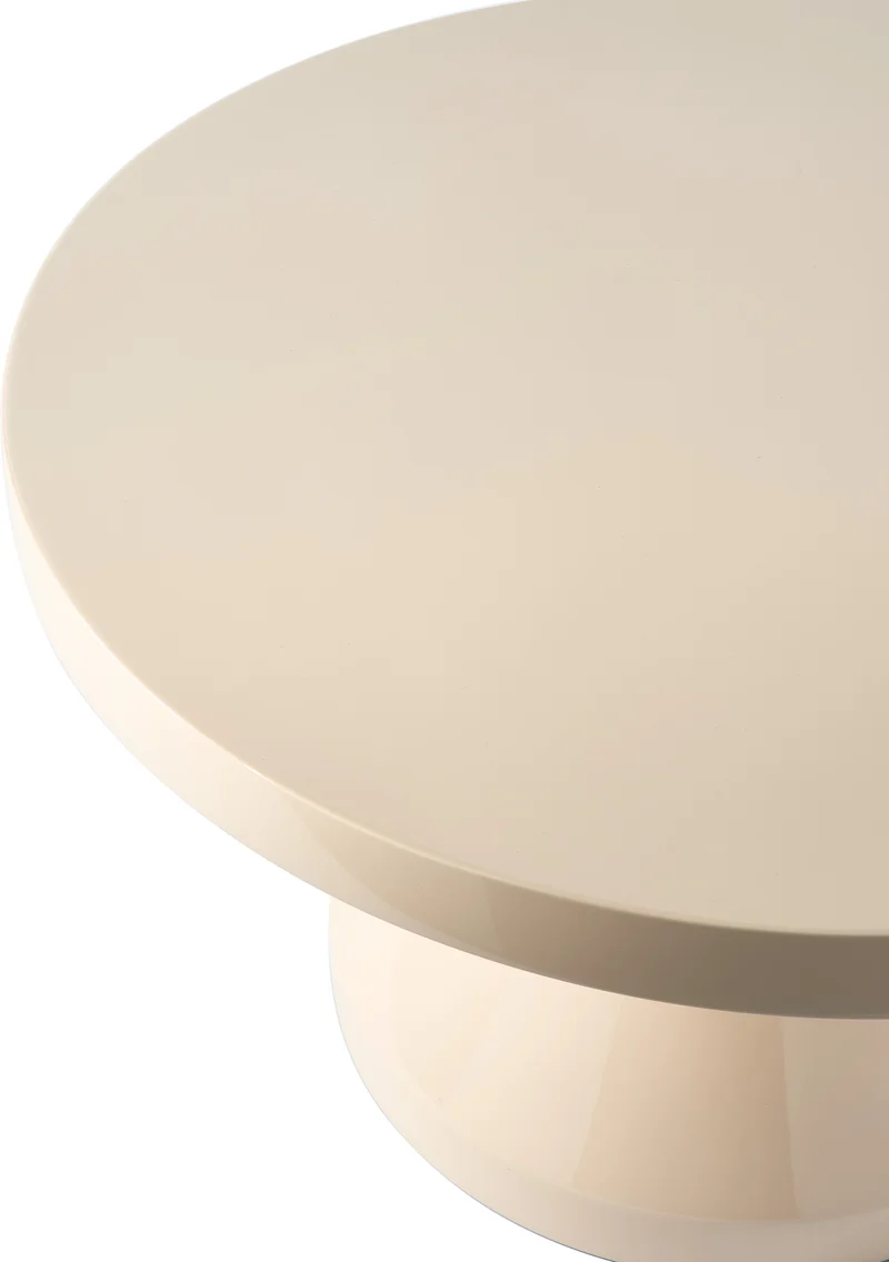Table basse en plastique laqué beige 60x35cm Zig Zag - Pols Potten