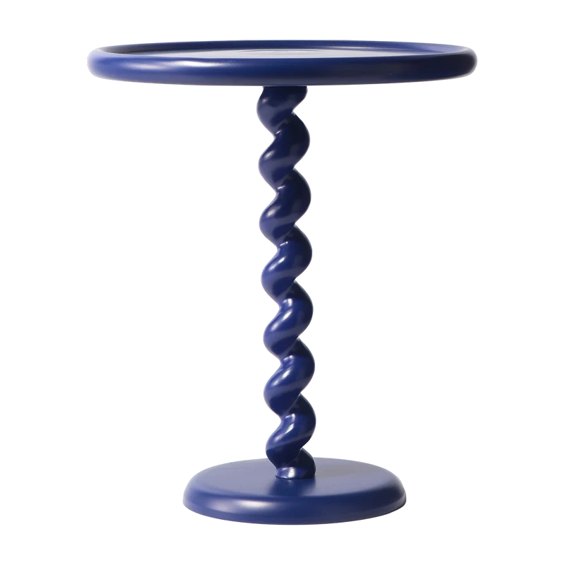 Table d'appoint bleue foncé laquée Twister - Pols Potten