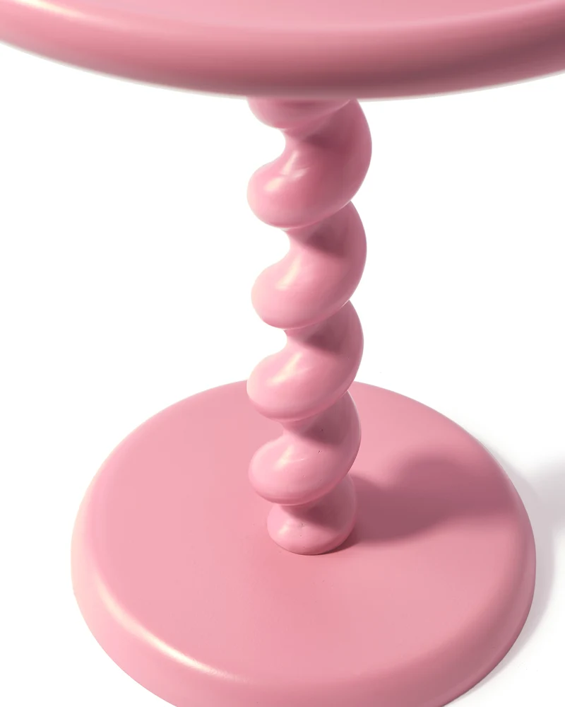 Table d'appoint rose laquée Twister - Pols Potten