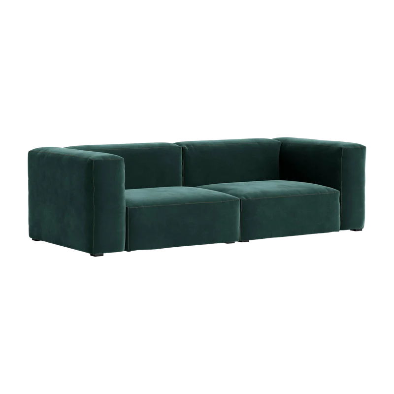 Canapé 2,5 places en velour Lola vert foncé Mags Soft combinaison 1 - Hay