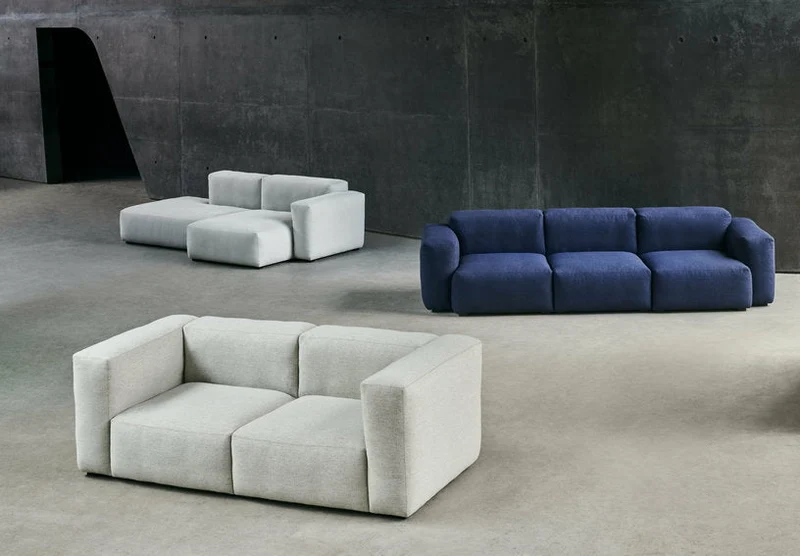 Canapé 2,5 places en velour Lola vert foncé Mags Soft combinaison 1 - Hay