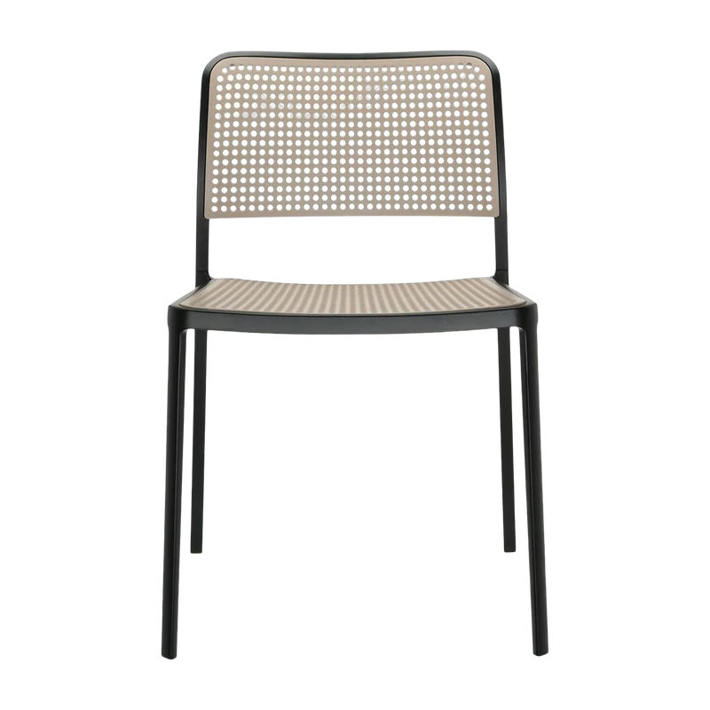 Chaise sable et noire Audrey - Kartell