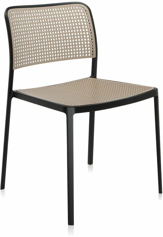 Chaise sable et noire Audrey - Kartell
