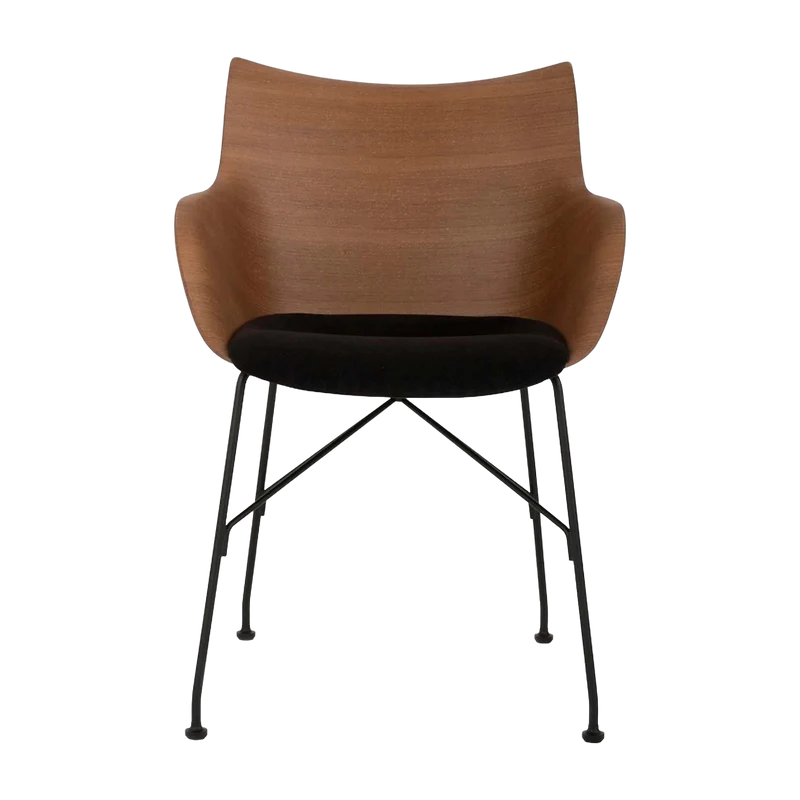 Fauteuil en bois noir Q/Wood - Kartell