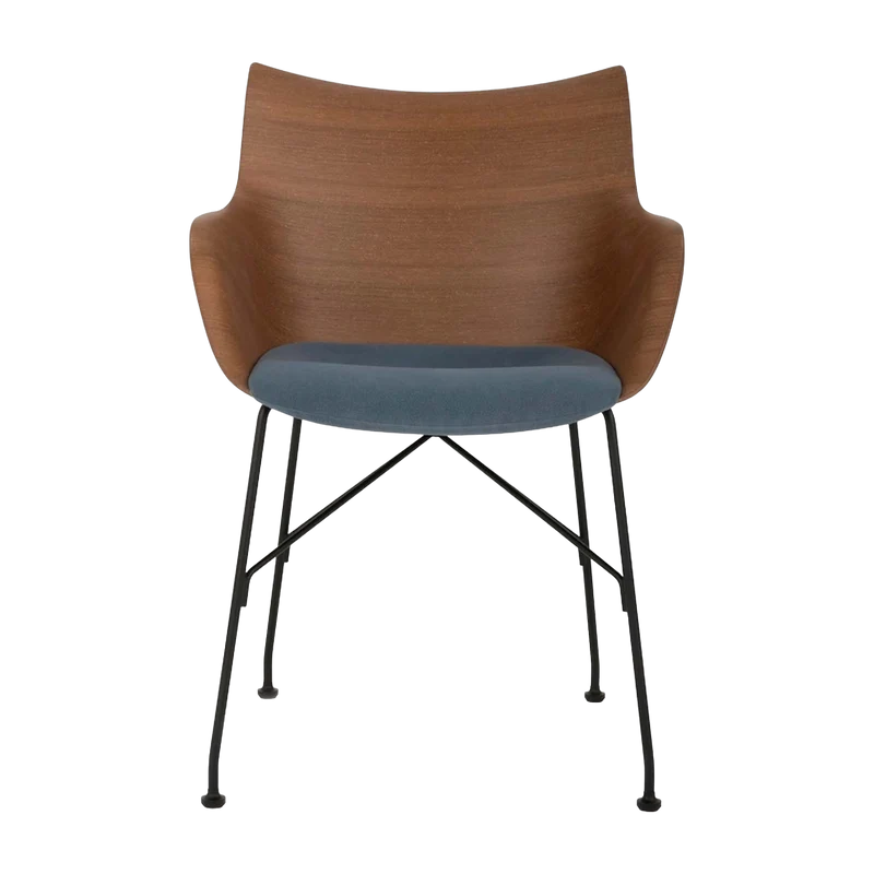 Fauteuil en bois bleu Q/Wood - Kartell