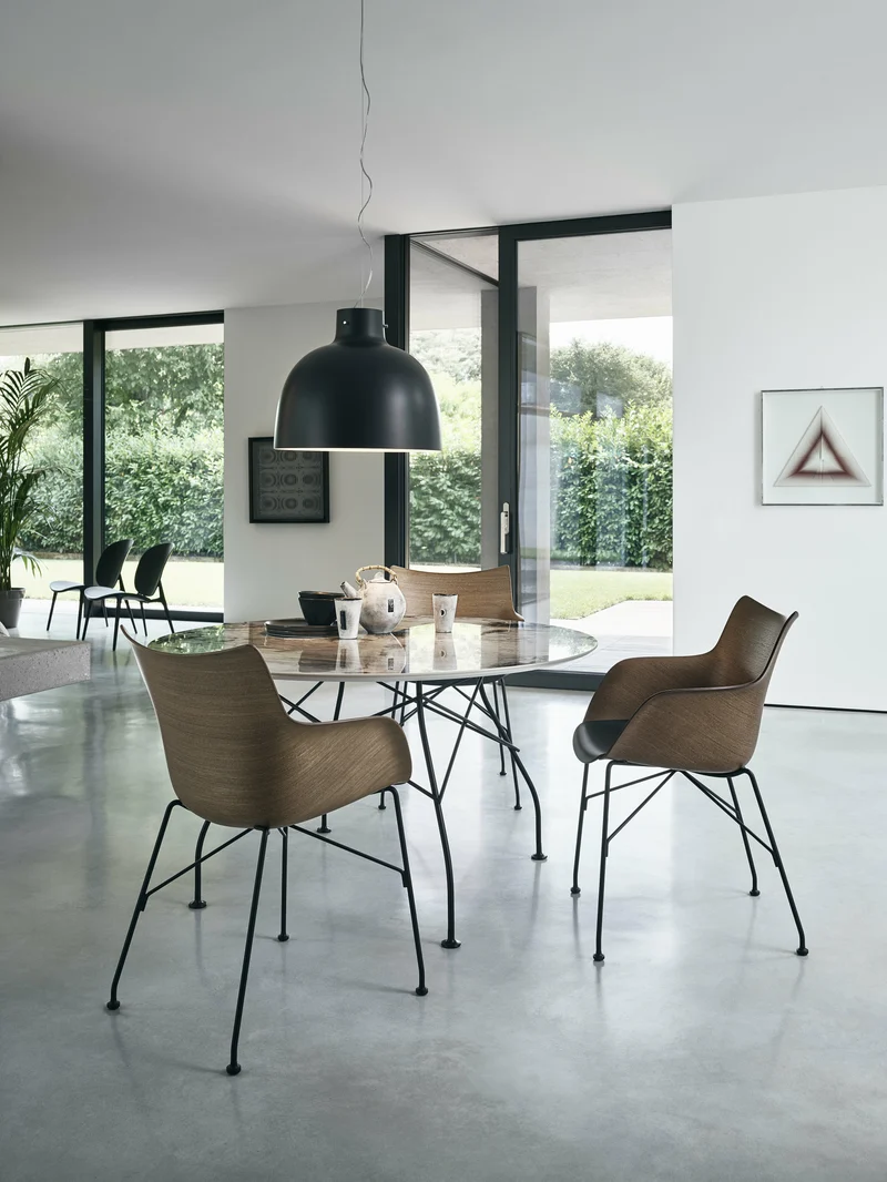 Fauteuil en bois bleu Q/Wood - Kartell