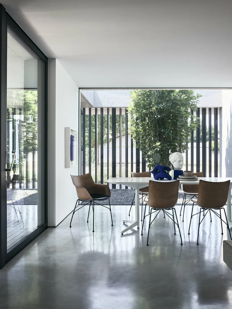 Fauteuil en bois bleu Q/Wood - Kartell