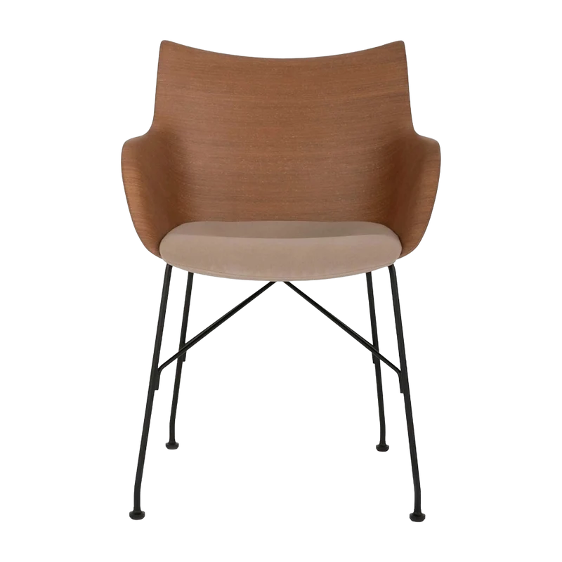 Fauteuil en bois beige Q/Wood - Kartell