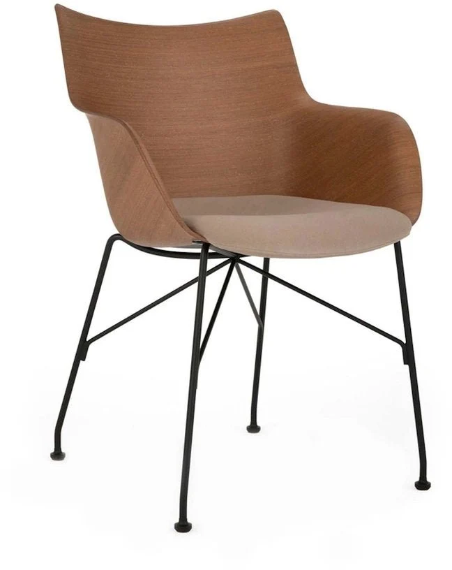 Fauteuil en bois beige Q/Wood - Kartell