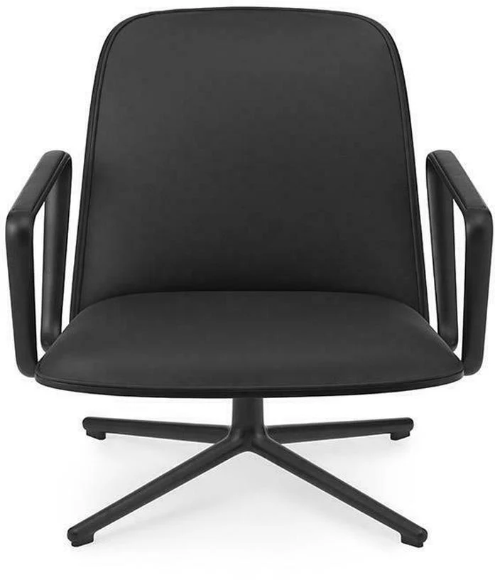Pad Lounge Chair Low Swivel Black Alu - Normann Copenhagen