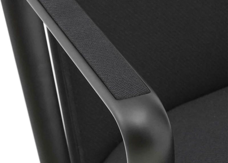 Chaise de bureau basse pivotante en aluminium noir océanique 43,5 cm Pad Lounge - Normann Copenhagen