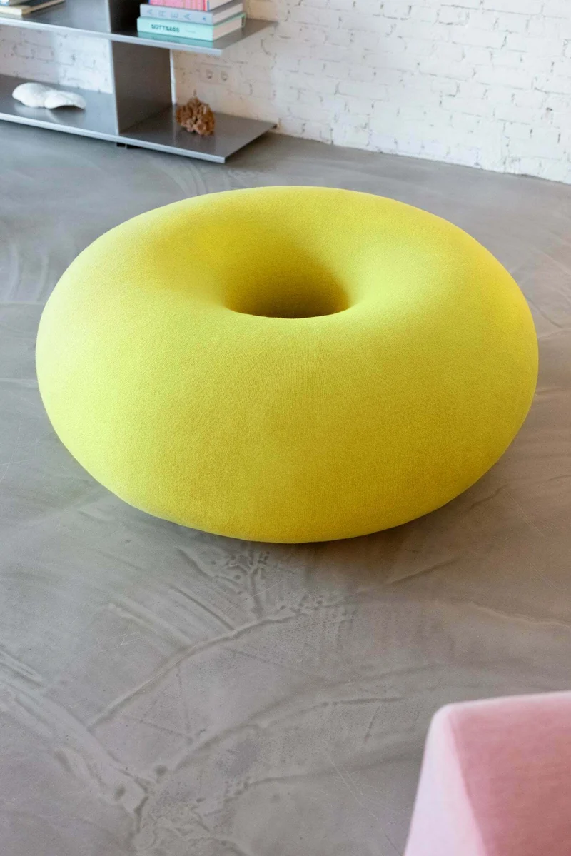 Pouf Sulfur Yellow Boa - Hem