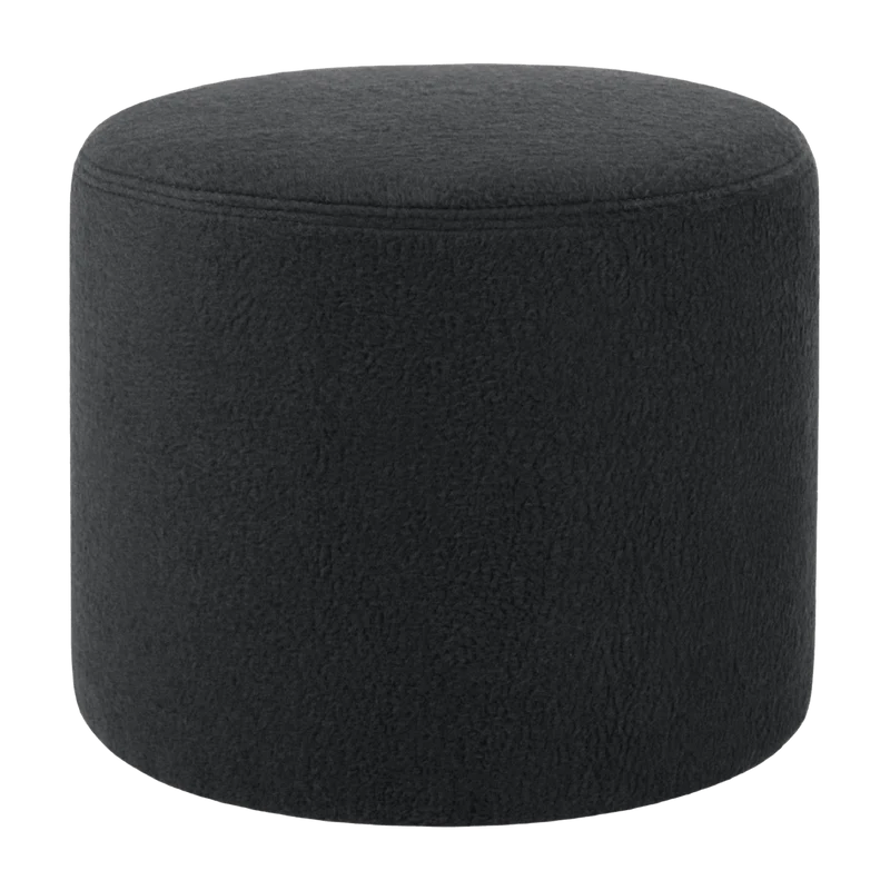 Pouf rond en laine noir Bon - Hem