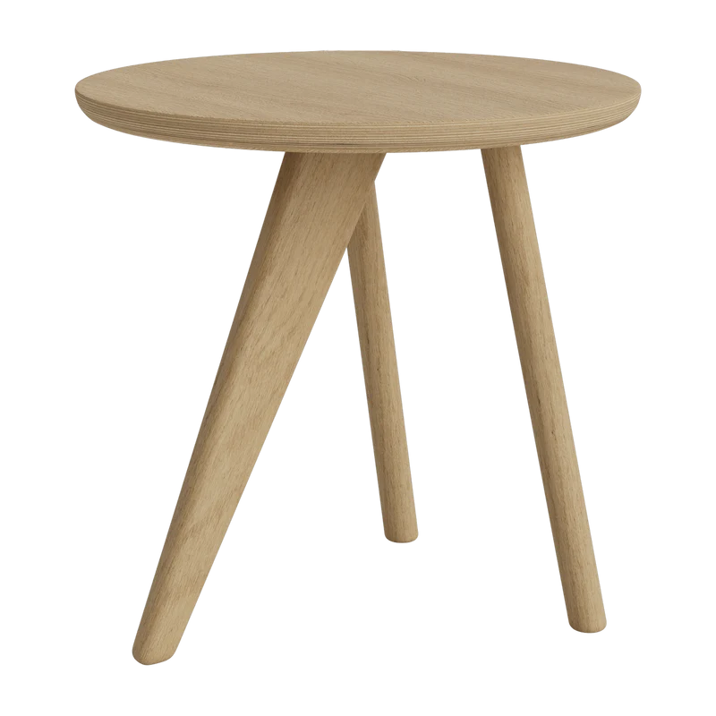 Table d'appoint en chêne naturel massif noire Fin - NORR11